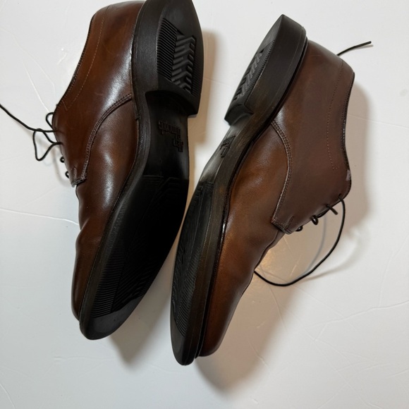 Allen Edmonds Sz 7.5D Shoes Warren Bicycle Toe Blucher Oxford Brown Leather 2292 main image 4